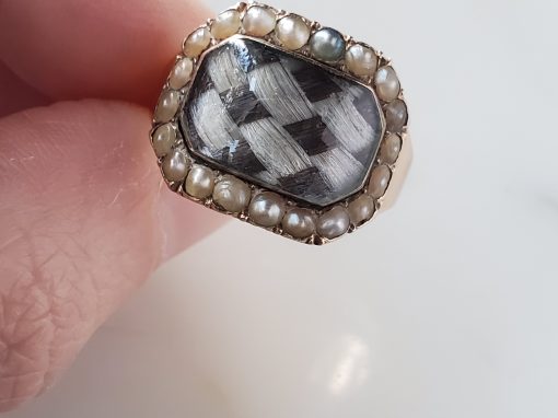 Antique Ring with Woven Hair