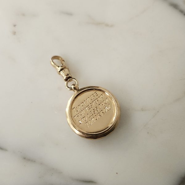 Mini Faceted Pendant 14k Yellow Gold - Image 5