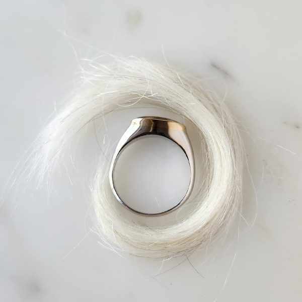 Slim Glass Signet Ring 14k |18k Gold - Image 4